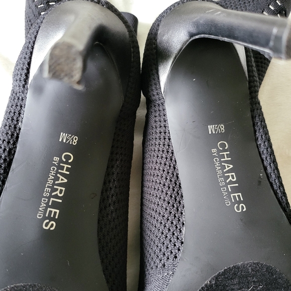 Charles David, shoes black knit booties size 8 1/2. - Picture 4 of 6